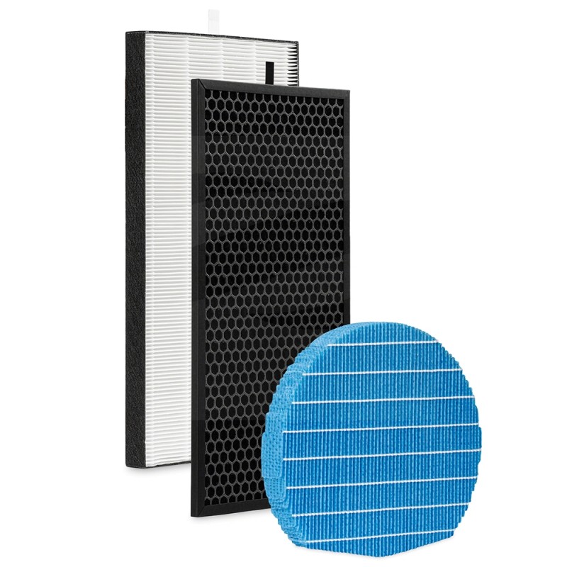 Komplet filtrów HEPA + węglowy + nawilżający UZ-HD4HF + UZ-HD4DF + UZ-KIL8MF Sharp UA-KIN40E-W Zamienniki FA511962826
